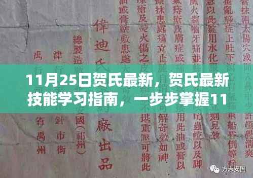 贺氏最新技能学习指南,掌握11月25日全新技能进阶之路