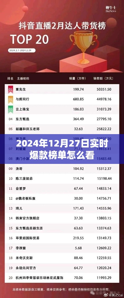 2024年爆款榜单实时查看指南