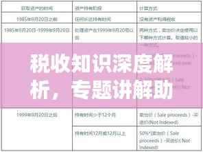税收知识深度解析,专题讲解助你轻松掌握税务秘籍