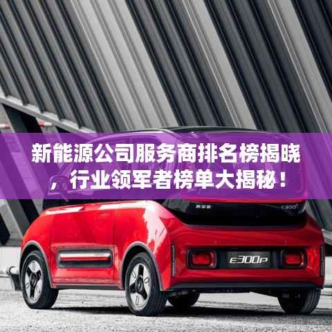 新能源公司服务商排名榜揭晓,行业领军者榜单大揭秘!